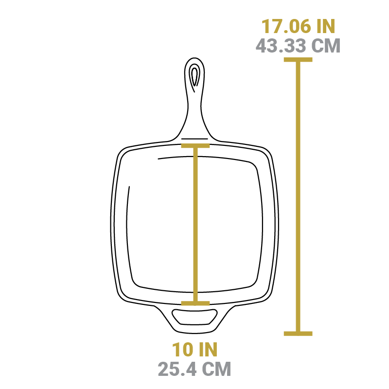 Square Cast Iron Classic Skillet - Image 19