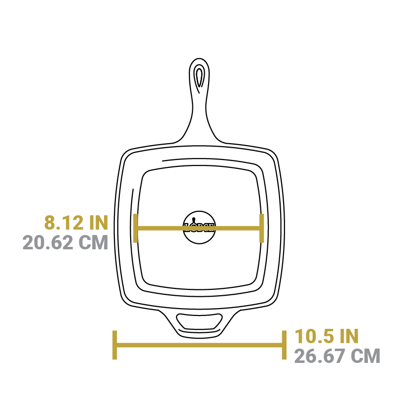 Square Cast Iron Classic Skillet - Image 17